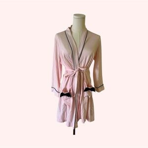 Kate Spade New York Jersey Blend Bow Robe size S pink with bows